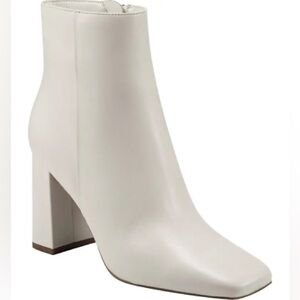 MARC FISHER Ivory White Nebula Bootie